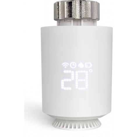 Tête Thermostatique Radiateur , Vanne Thermostatique Connectée Programmable, Thermostat Radiateur Compatible, Smart Life APP Contrôle (1/5)