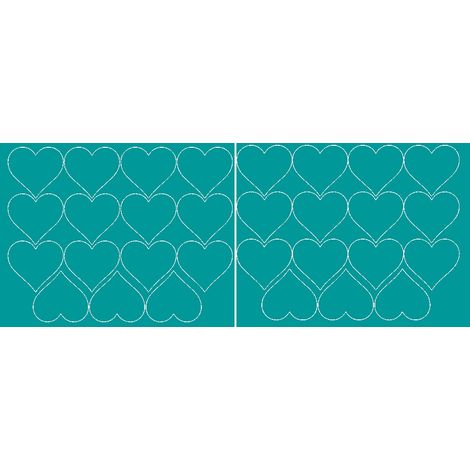 Autocollants en forme de cœur pour la Saint-Valentin, 6 cm, 30 pièces, turquoise brillant