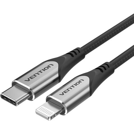Kabel in Schwarz USB Typ C kompatibel mit iPhone Ladekabel 3A Schnellladekabel 1m