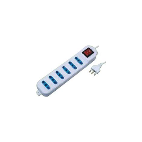 MULTIPRESA COMPATTA 6 POSTI CON INTERRUTTORE - 1 blister SYNTESY