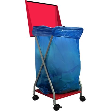 Müllsackständer mit 4 Rollen 120 Liter Ständer Müllbeutelhalter Müllsackhalter Abfallbehälter Gelber-Sack