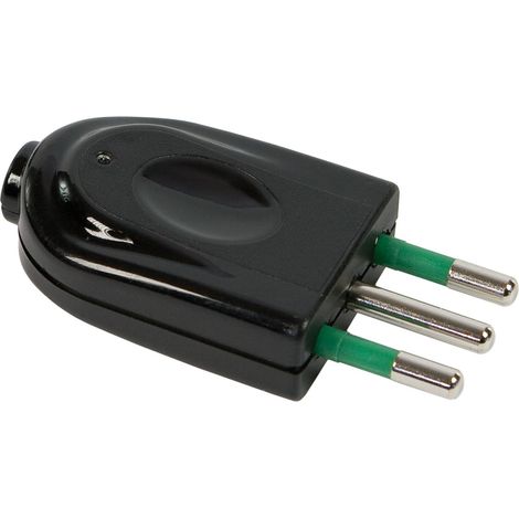 FANTON 80016 Abnehmbarer italienischer Stecker 2P+E 10A mod. EINFACHE schwarze Farbe