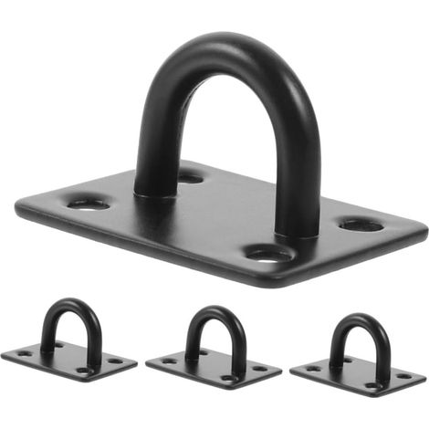 4 crochets balançoire - inox - noir - pour hamac - avec vis (1/5)
