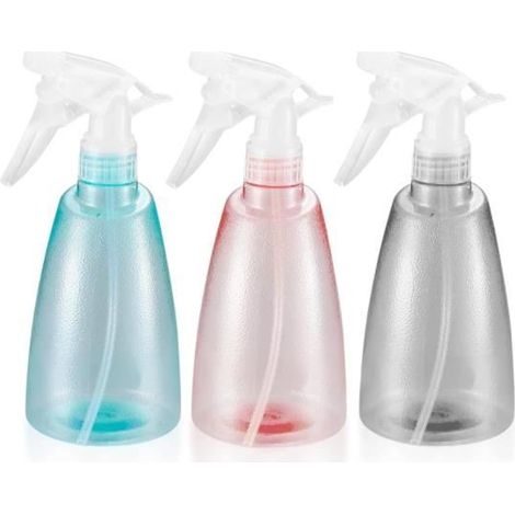 3 Pièces 500ml Flacons Pulvérisateur Vide, Flacons Pulvérisation Plastique Réutilisable, Bouteille Spray Vide, pour Ménage,Nettoyage (1/4)