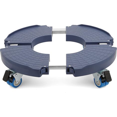 Supporto per piante su ruote, rotazione a 360°, capacità 200 kg, vassoio regolabile Ø 40-54 cm, supporto per vaso da fiori per interni ed esterni, piante, base per ombrellone, pattumiera, blu, AAFGVC (1/5)