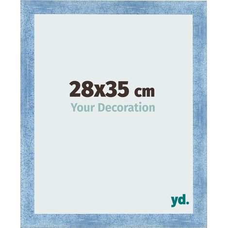 yd. - Cadre photo 28x35 - Bleu Brillant Patine - MDF - Pisa (1/5)