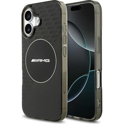 Custodia AMG a doppio strato trasparente con effetto fumé per iPhone 17 MagSafe, colore nero. (1/5)
