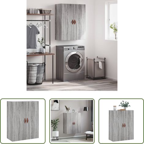 Holzschrank - Wandschrank Grau Sonoma 69,5x34x90 cm (1/5)