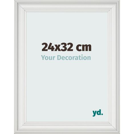yd. - Cadre photo 24x32 - Blanc Patine - MDF - Lazio