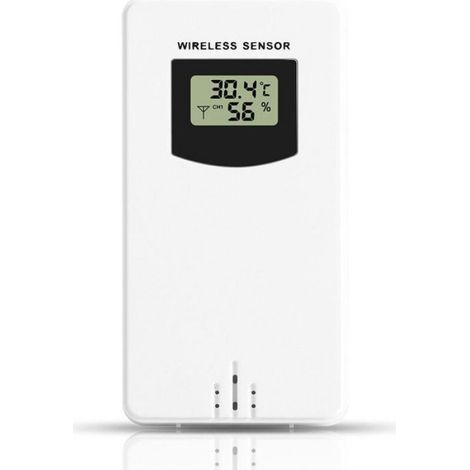 Capteur - Station Météo - Extérieur - Sans Fil - Température - 433 Mhz - Alimentation Pile Cr2032 - Compatible Avec Stations Météo Standards - 1 Pièce