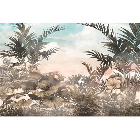 Papier peint panoramique - Forêt Tropicale - 130 cm x 87 cm (1/2)