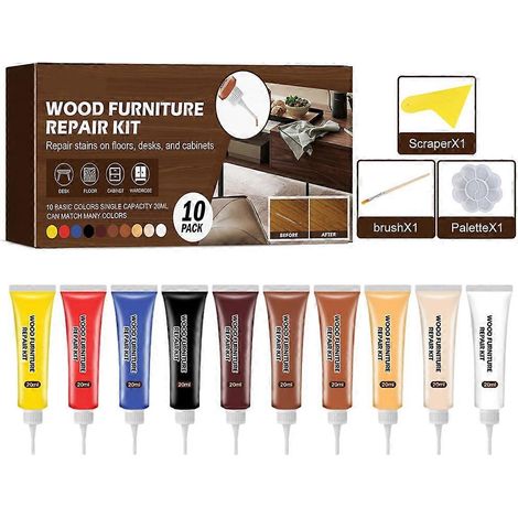 Peinture de retouche multicolore pour meubles en bois (1/5)
