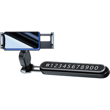 Support de téléphone de voiture rotatif à 180° avec carte de stationnement temporaire (1/4)