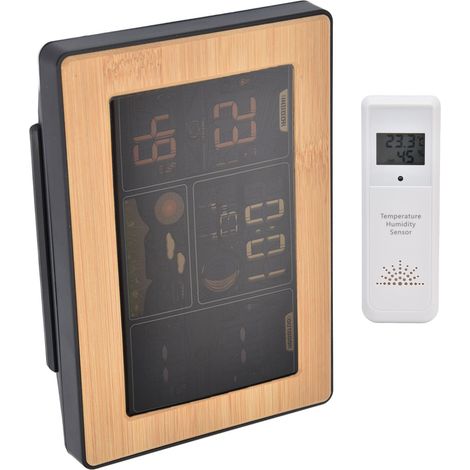 Station météo mini sans fil LCD avec prévisions météo, thermomètre RCC (sans pile), 100-240V prise UE (1/5)