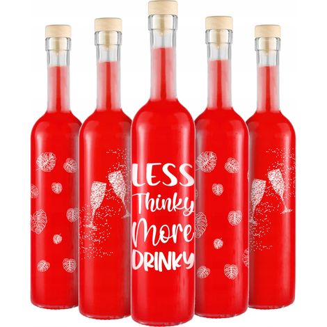 5 BOUTEILLES DÉCORATIVES FUTURA 0,5 L POUR LIQUEURS, VIN, JUS (1/5)
