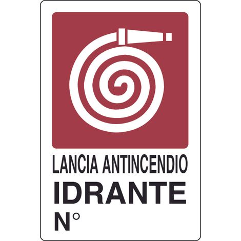 CARTELLO SEGNALETICO IDRANTE  cm. 20x30 10.00 pz