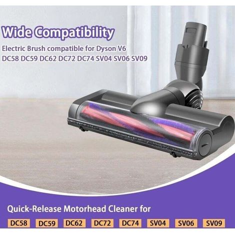 Bürstenkopf für Dyson V6 DC58 DC59 DC62 DC72 D74 SV04 SV06 SV09 Elektrische Bürste für Dyson V6 DC58 DC59 DC62 DC72 D74 Staubsaugerkopf-Zubehör für Dyson V6 (1/5)