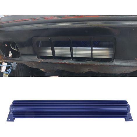 Ailettes de refroidissement de transmission à double canal de 18 pouces, en aluminium anodisé, de type universel, convenant à la plupart des voitures et camions, bleues. (1/5)