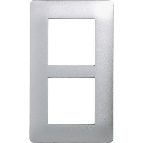 essensya Plaque 2 p. entr.57 Titane HAGER WE496