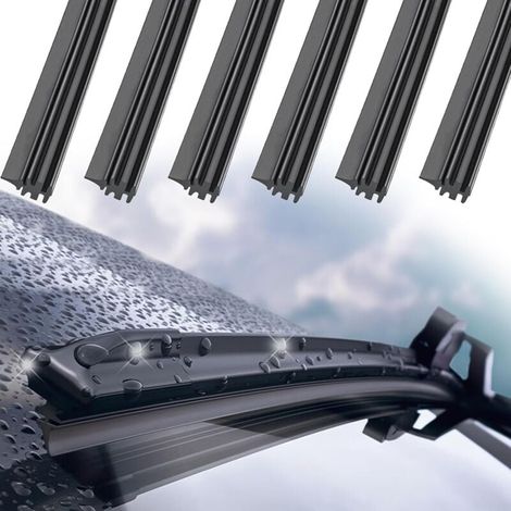 Piece of windscreen wiper rubber, wiper rubber sold by the meter, universal windscreen wiper rubber, windscreen wiper rubber replacement, compatible with all windscreen wipers (1.6m) MUMU (1/4)