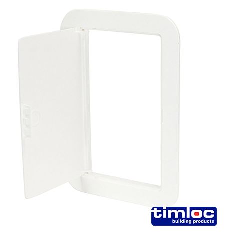 Timloc Access Panel Plastic Hinged White - 155 x 235mm