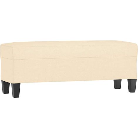 Banco de tela color crema 100x35x41 cm vidaXL