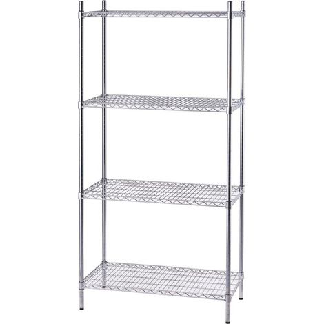 Étagère chromée, 4 étagères, pliable, 610x610x1800 mm - Stalgast (1/2)