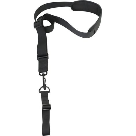 Arnés para desbrozadora - Arnés para cortacésped - Correa de hombro de nailon compatible con la mayoría de las desbrozadoras (negro) (1/4)