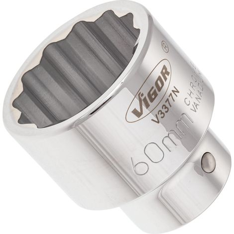VIGOR Douille double hexagonale V3377N carré creux 25 mm (1 pouce) profil double hexagonal extérieur 60 (1/2)