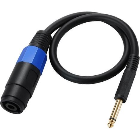 Câble haut-parleur TS mâle 6,35 mm vers Speakon femelle, adaptateur Speakon vers mono 6,35 mm, adaptateur de prise haut-parleur, prise jack 6,35 mm vers prise à verrouillage par rotation (1/5)