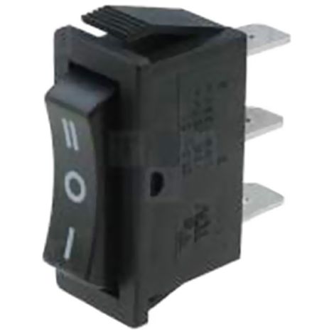 Recambio interruptor on-off-on estrecho 15a 250v negro (1/2)