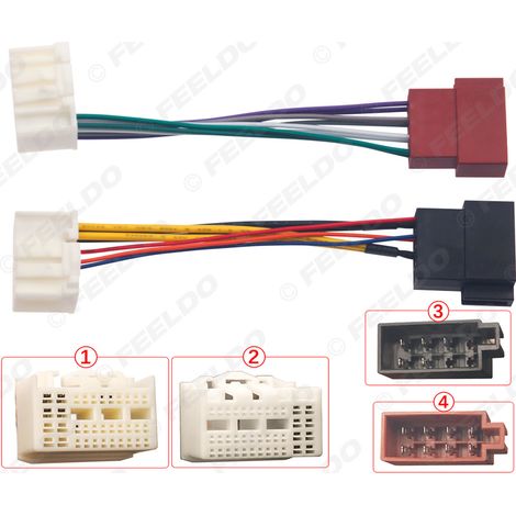 Compatible avec le câble de conversion radio CD vers ISO et l'adaptateur secteur pour Hyundai Elantra/Kia K2/K3/K4
