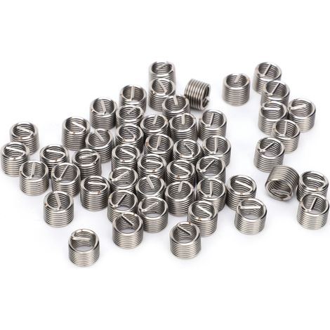 50 inserts filetés mâle femelle réducteur écrou réparation outil inox fixation fil M7x11,5D (1/5)