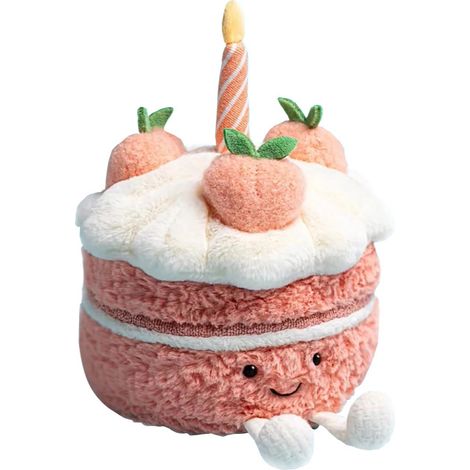 Pièce décorative gourmande Gâteau à la pêche 20 cm décoration de cuisine ou salle à manger cadeau original et ludique (1/2)