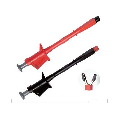 Pince crocodile Chauvin Arnoux, 20A, noire, rouge ( Prix pour 1 )