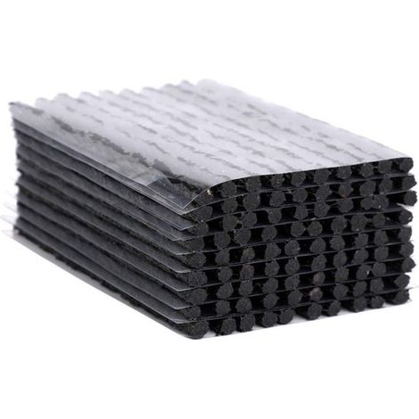 Solidchoice - Dailygoody - Kit di riparazione pneumatici - Riparazione tubeless - 100 pezzi - Nero - Tappi in gomma - Adatto per pneumatici di auto e biciclette (1/5)
