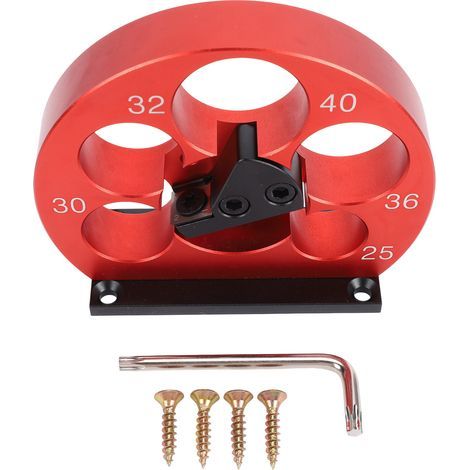 Kit de gabarit de fabrication de chevilles, lame en carbure cémenté en alliage d'aluminium, 5 trous 25-40mm pour perceuse électrique, fraisage du bois (1/5)
