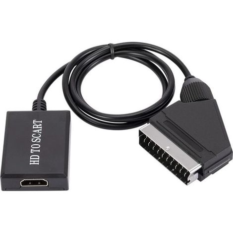 Convertisseur hdmi vers péritel adaptateur audio vidéo hd 1080p pour hdmi vers péritel Sky Box (1/5)