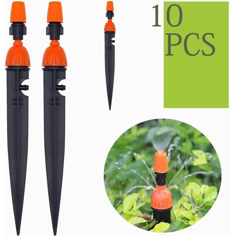 Lot de 10 systèmes d'arrosage Goutte à Goutte et Jet d'eau Double Fonction - Kit d'irrigation Goutte à Goutte - Connecteur pour Tuyau de 4 mm/7 mm (1/5)