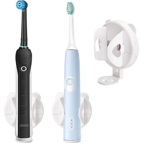 2 porte-brosse à dents électrique mural pour salle de bain