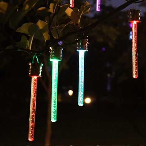 Solar-Hängeleuchte mit Farbwechsel, Acryl-Blasenleuchte für Garten, Terrasse, Hinterhof und Wege, 2er-Pack