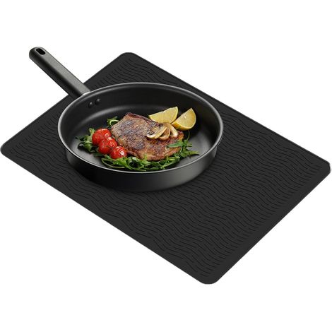 Housse de protection en silicone pour cuisinière électrique – Tapis de séchage pour casseroles et plats en céramique, four, comptoir, maison, camping-car, appartement (1/5)