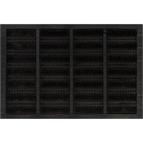 Paillasson rectangulaire de 40 x 60 cm, en caoutchouc et fibre de coco. (1/5)