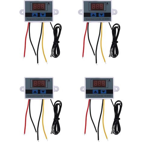 4 PièCes 220 V AC NuméRique LED ContrôLeur de TempéRature Xh-W3001 pour Incubateur Refroidissement Chauffage Interrupteur Thermostat Capteur (1/5)
