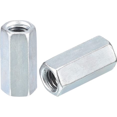 10pcs M8x12x25mm Raccord Écrous Galvanisé Carbone Acier (1/5)