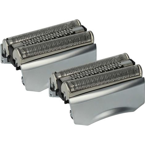 vhbw 2x Ersatz-Scherköpfe kompatibel mit Braun Series 7 720, 760cc, 790cc, 7840, 740, 7865, 7850, 7893, 7880, 730 Elektrorasierer, Silber