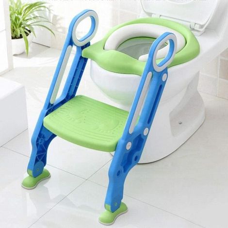 Réducteur de Toilette Enfant avec Échelle - Pliable et Réglable - Marches Antidérapantes - Siège Confortable - Pour Apprentissage Propreté (1/4)