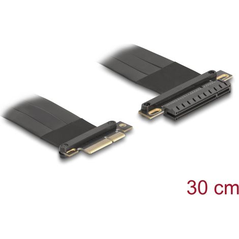 Delock Tarjeta elevadora PCI Express 3.0 x4 macho a ranura x8 con cable 30 cm