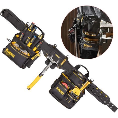 Dewalt DWST40603-1 Heavy Duty Tool Rig Toolbelt Hammer Holder Multi Pouch Drill (1/5)