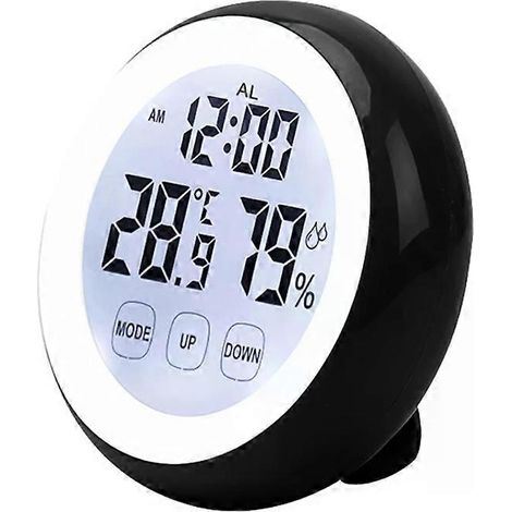 Thermomètre électronique d'intérieur haute précision - Noir Noir (1/2)